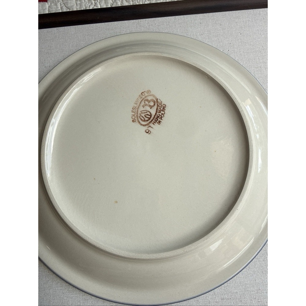Genuine Bolesławiec 11 inch hand-painted plates from Poland.  Antique vintage - Picture 2 of 3